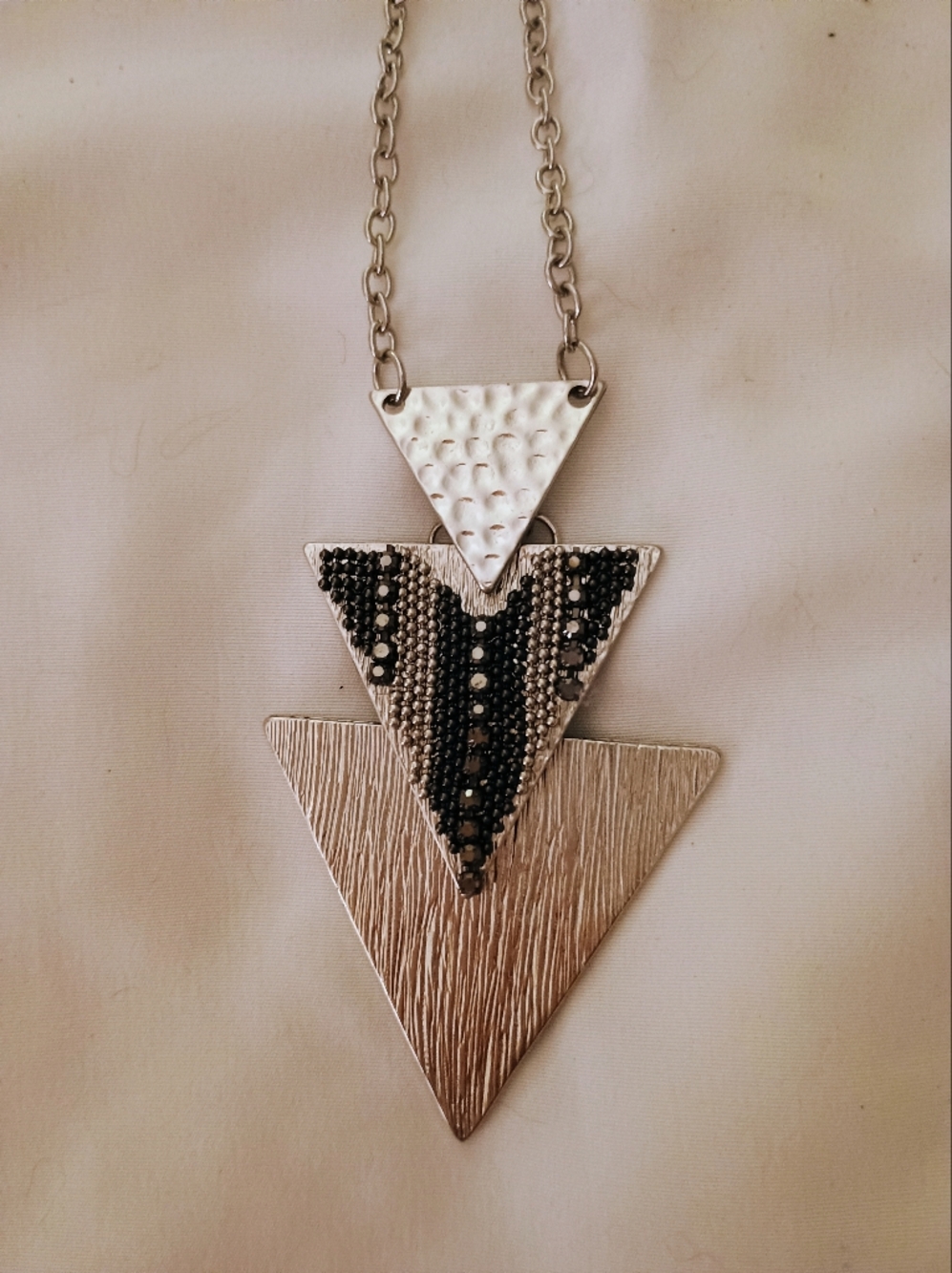 Silver Southwestern Triangle Necklace